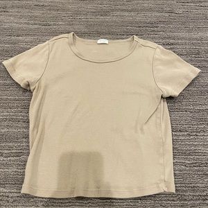 T-Shirt - Brandy Melville, Extra Small, Light Brown
